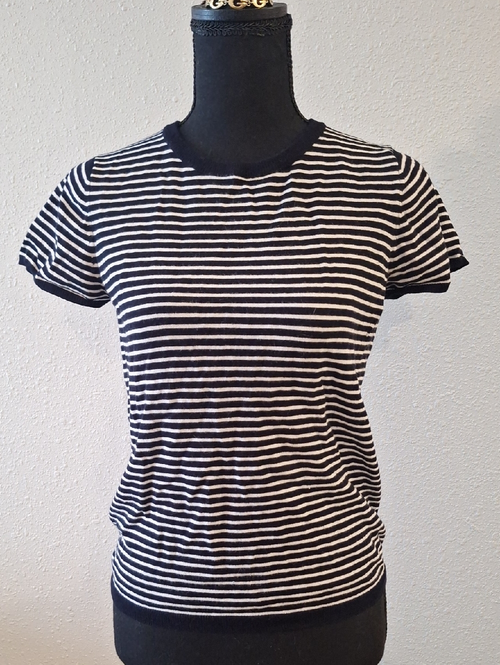 Philosophy Navy Striped Short-Sleeve Tee